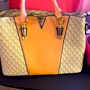 Purse, tan and peach like color, 7k brand